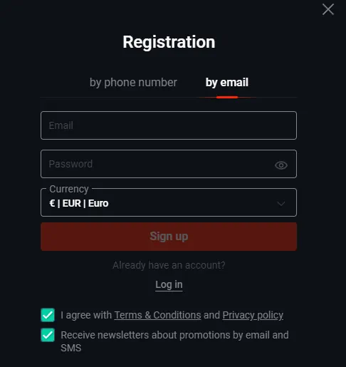 registration / login